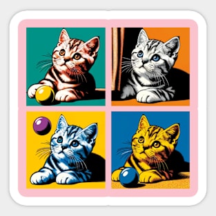 American Shorthair Pop Art - Cat Kitties Sticker